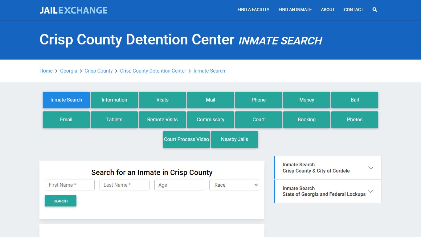 Crisp County Detention Center Inmate Search - Jail Exchange